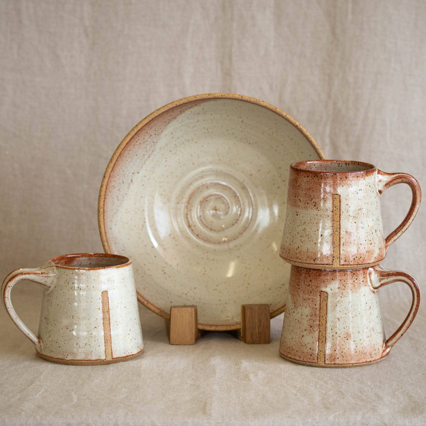 ZZIEE Ceramics - Handmade Ceramic Mug in Speckled Cream
