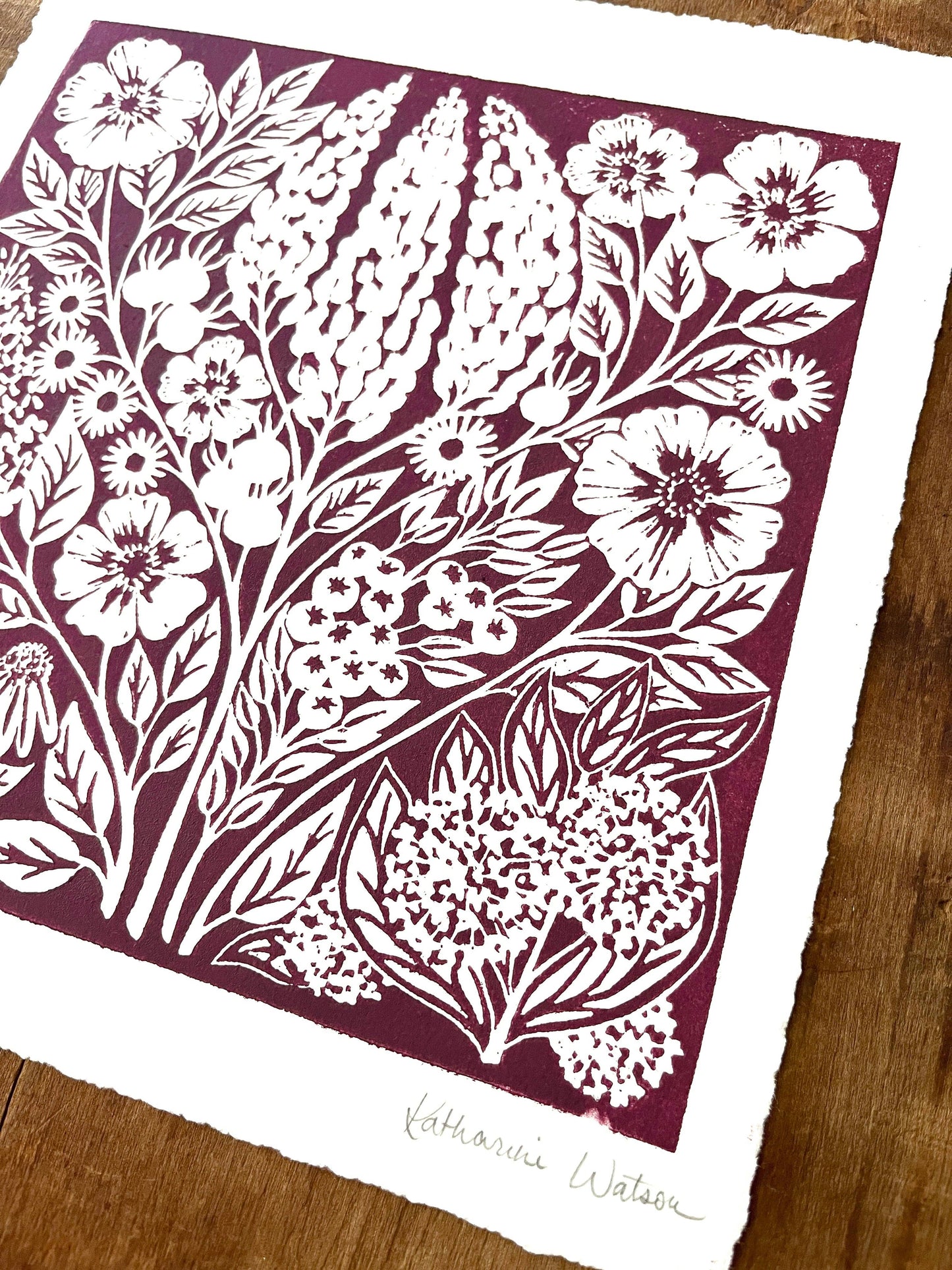 Hand Block Printed Art Print - No. 633