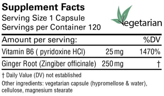 Ginger-B6 (120 veg caps)