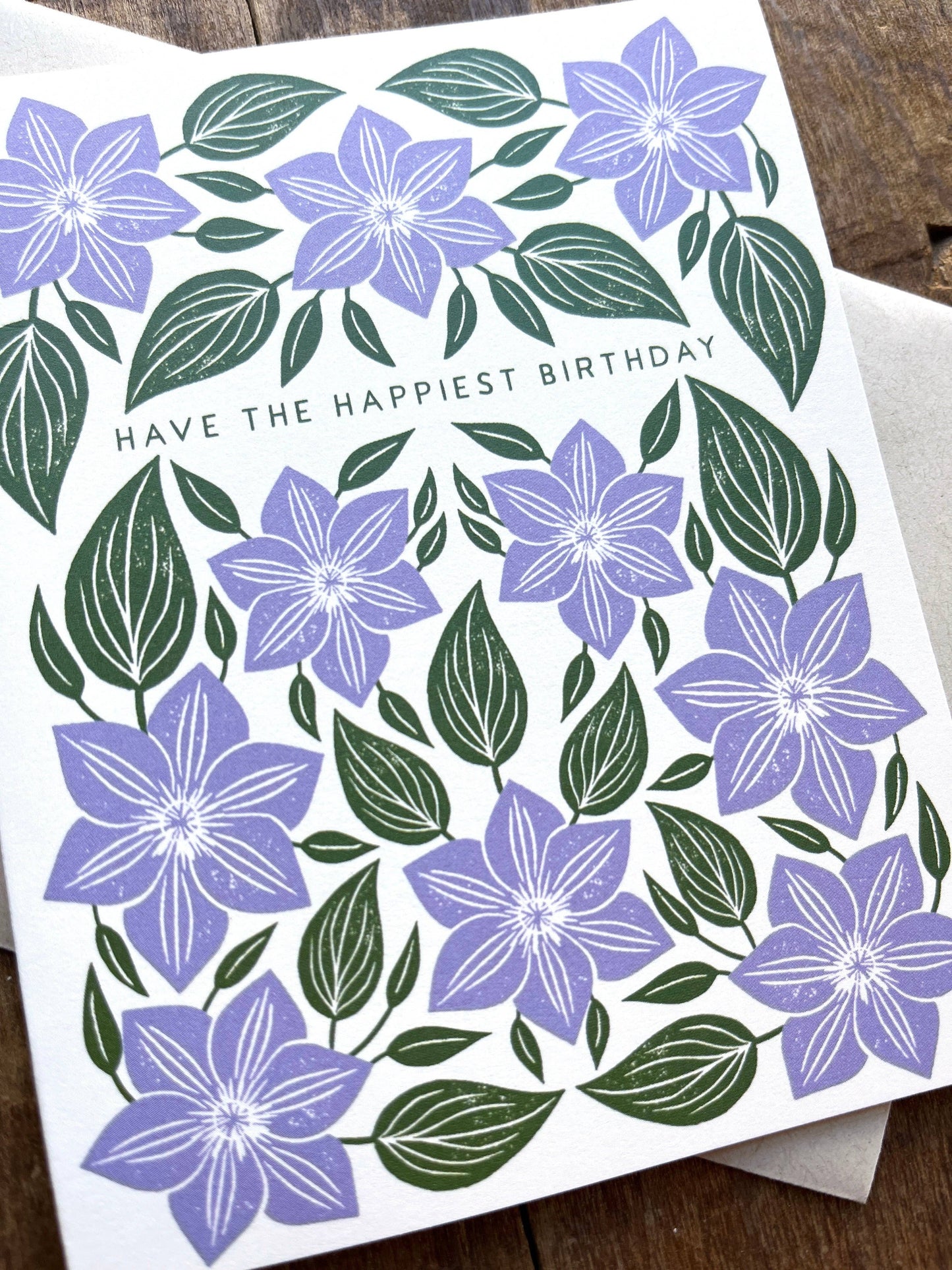 "Have the Happiest Birthday" Greeting Card: Single Card