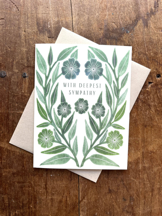 Greeting Card "With Deepest Sympathy,"