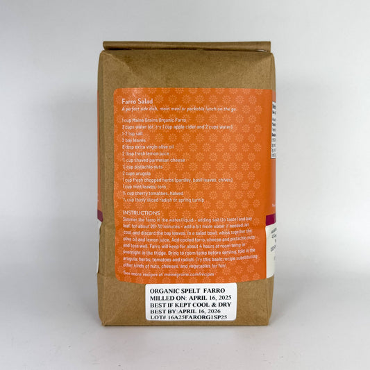 Maine Grains Organic Pearled Farro (2.4 lbs.)