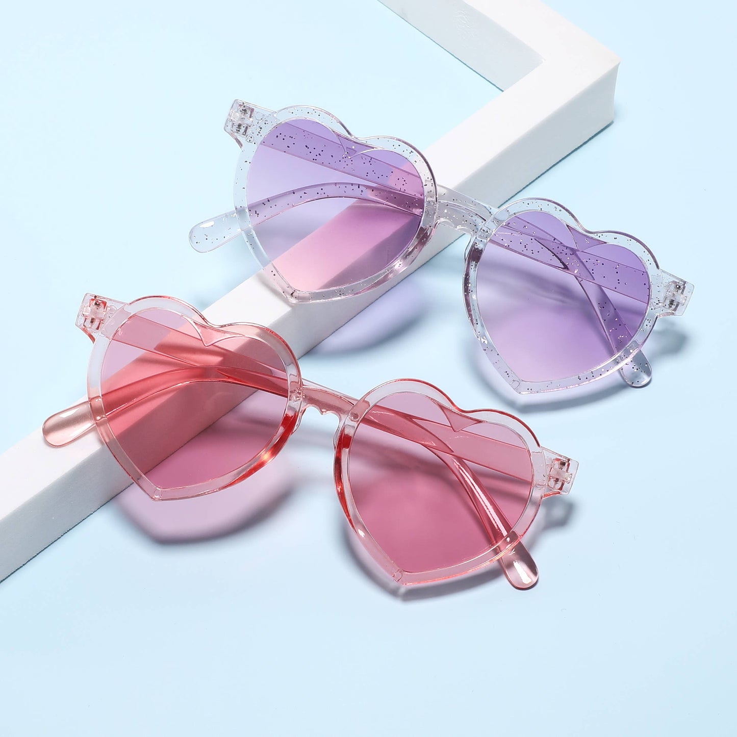 Boho + Babe - Baby and Toddler Heart Sunglasses: Purple