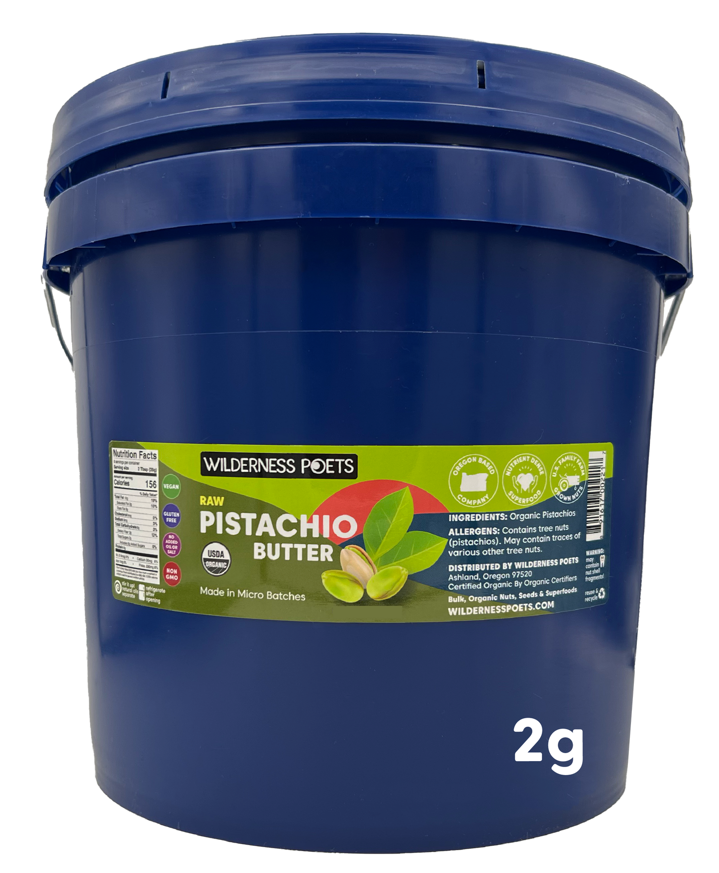 Pistachio Butter, Raw - Organic (8 oz)