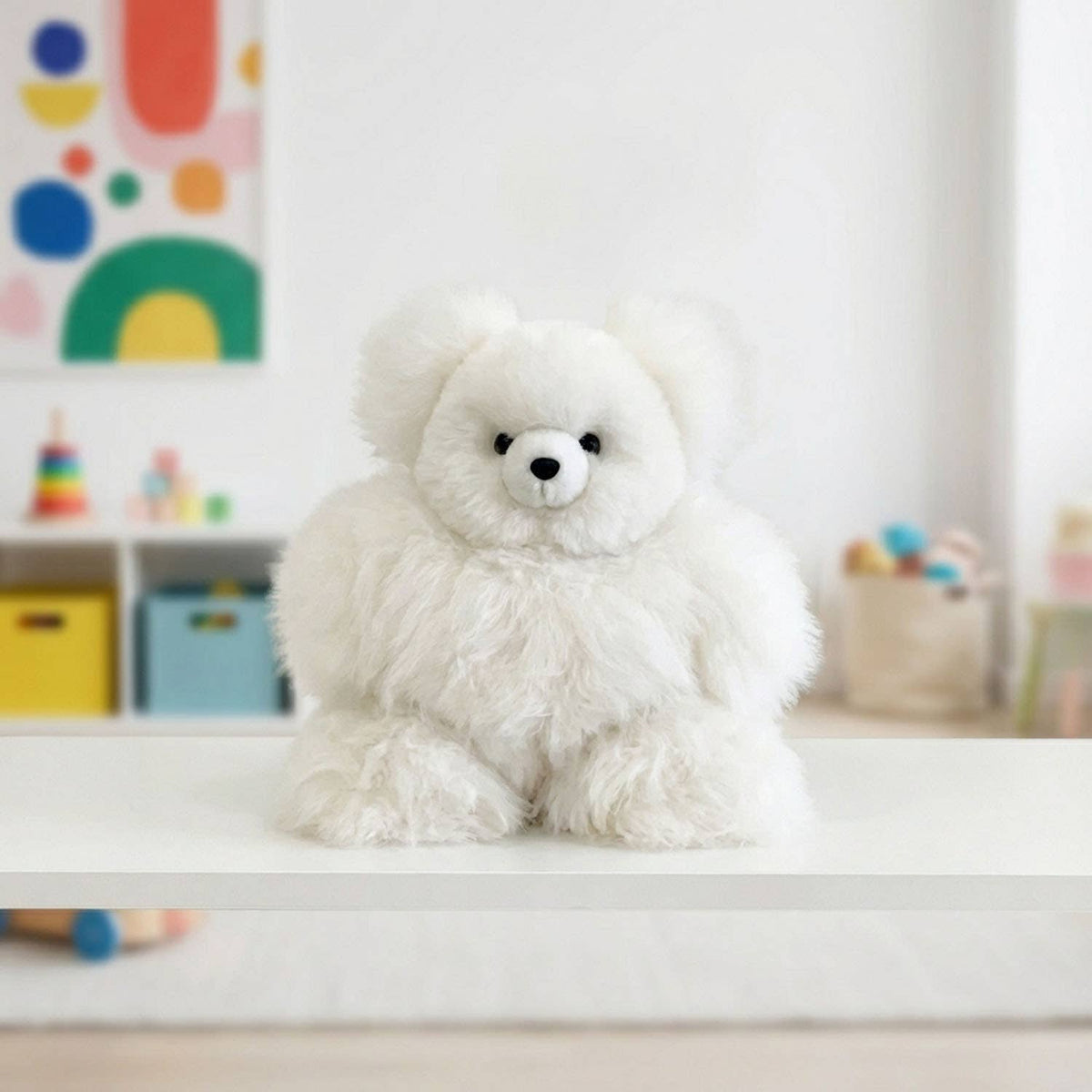Shupaca Alpaca - 10" Small Alpaca Stuffed Animal - Bear: Beige