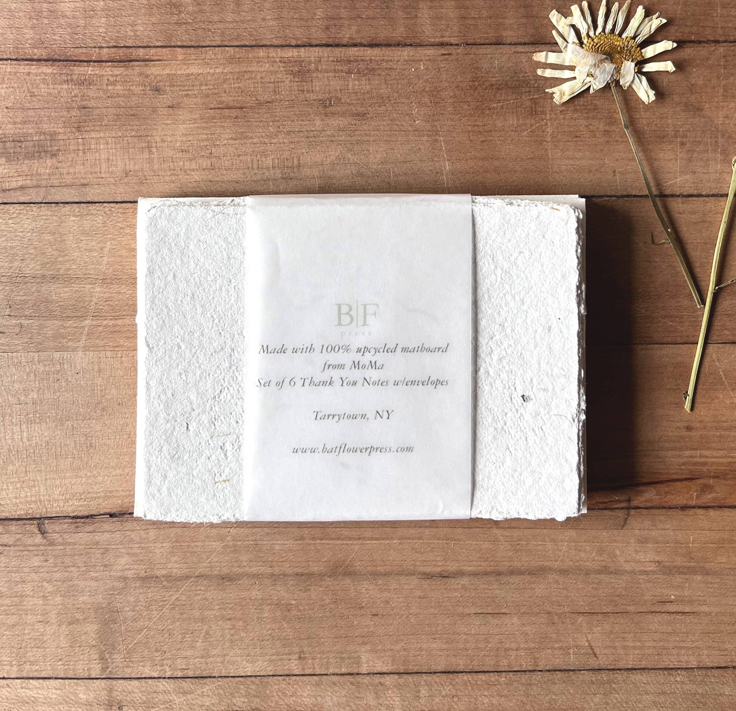 Handmade thank you notecards set of 6