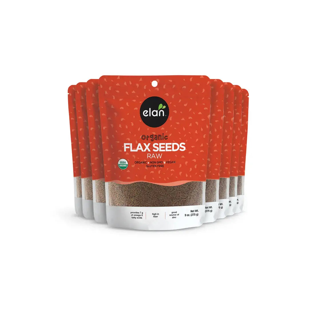 Elan - Elan Organic Flax Seeds, Snacks, Gluten-Free, Topping (9 oz)