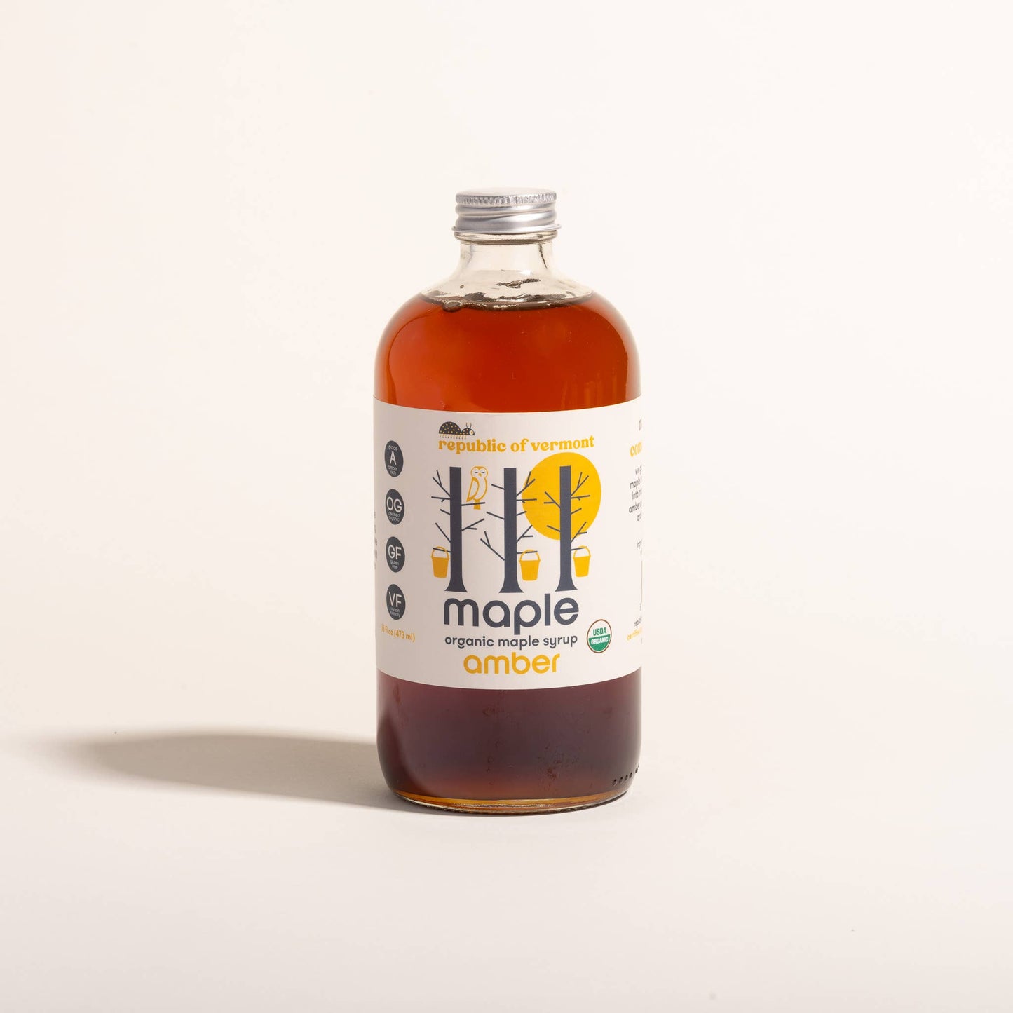 Maple Syrup, Amber Organic (16 oz) - Republic of Vermont