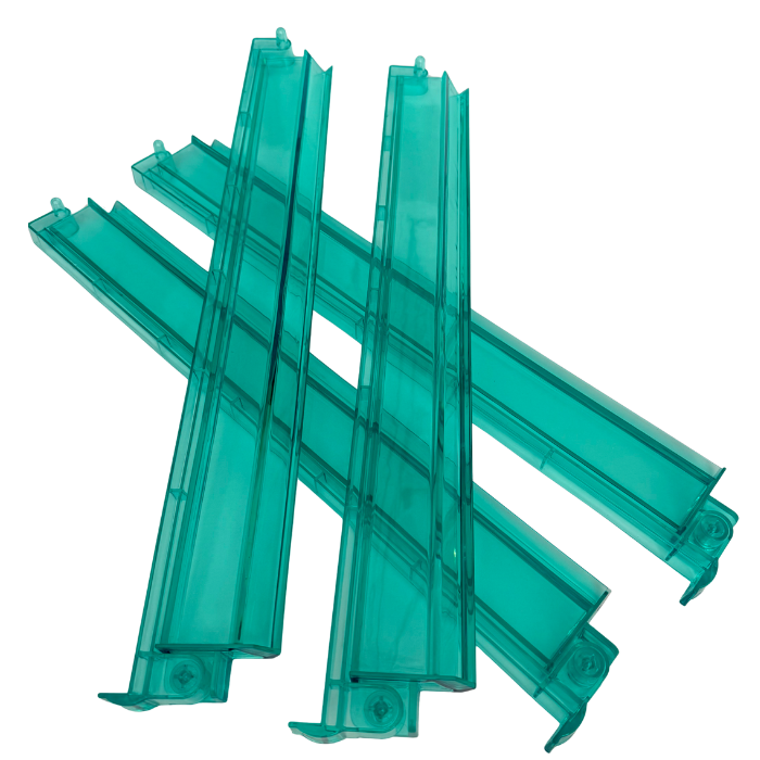 Mahjong Studios - Mahjong Rack and Pusher Set of 4 - Multi Colors Blue Purple Red Green Clear: Clear