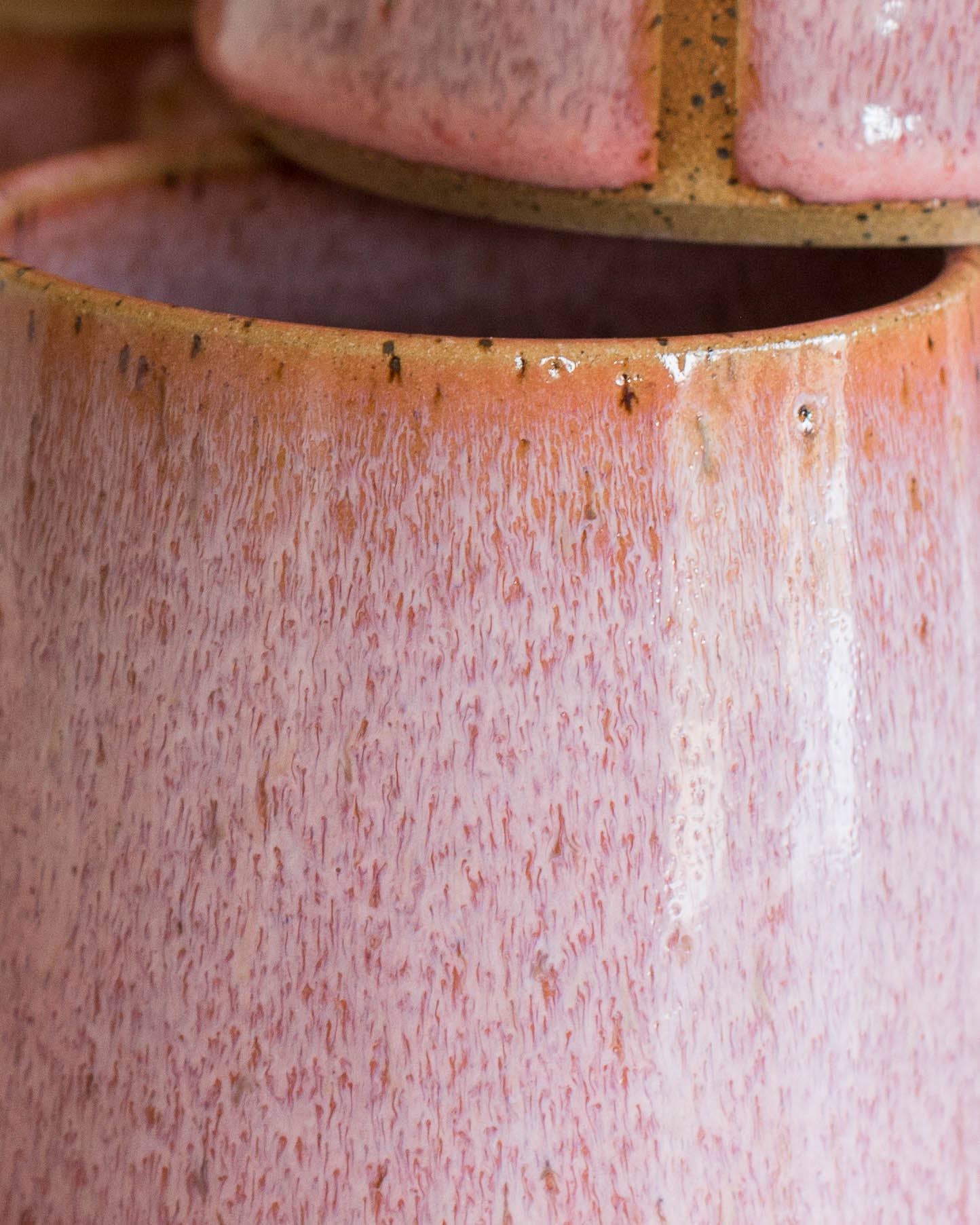 Handmade Ceramic Mug in Glossy Pink