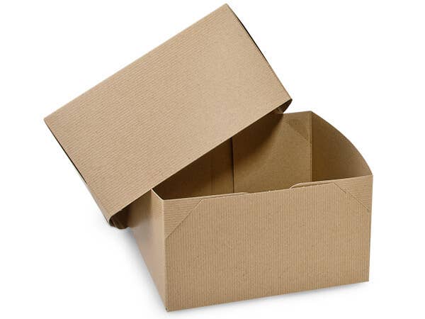 Nashville Wraps - Recycled Brown Kraft Gift Boxes: 50 Pack / 9x9x5"