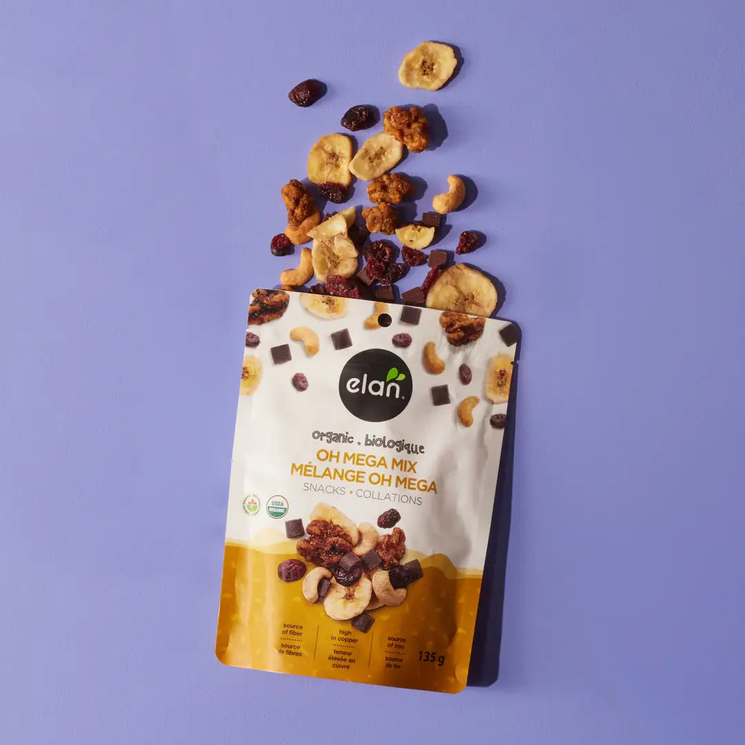 Elan - Elan Organic Oh Mega Mix Nuts, Snacks, Gluten Free (5 oz)