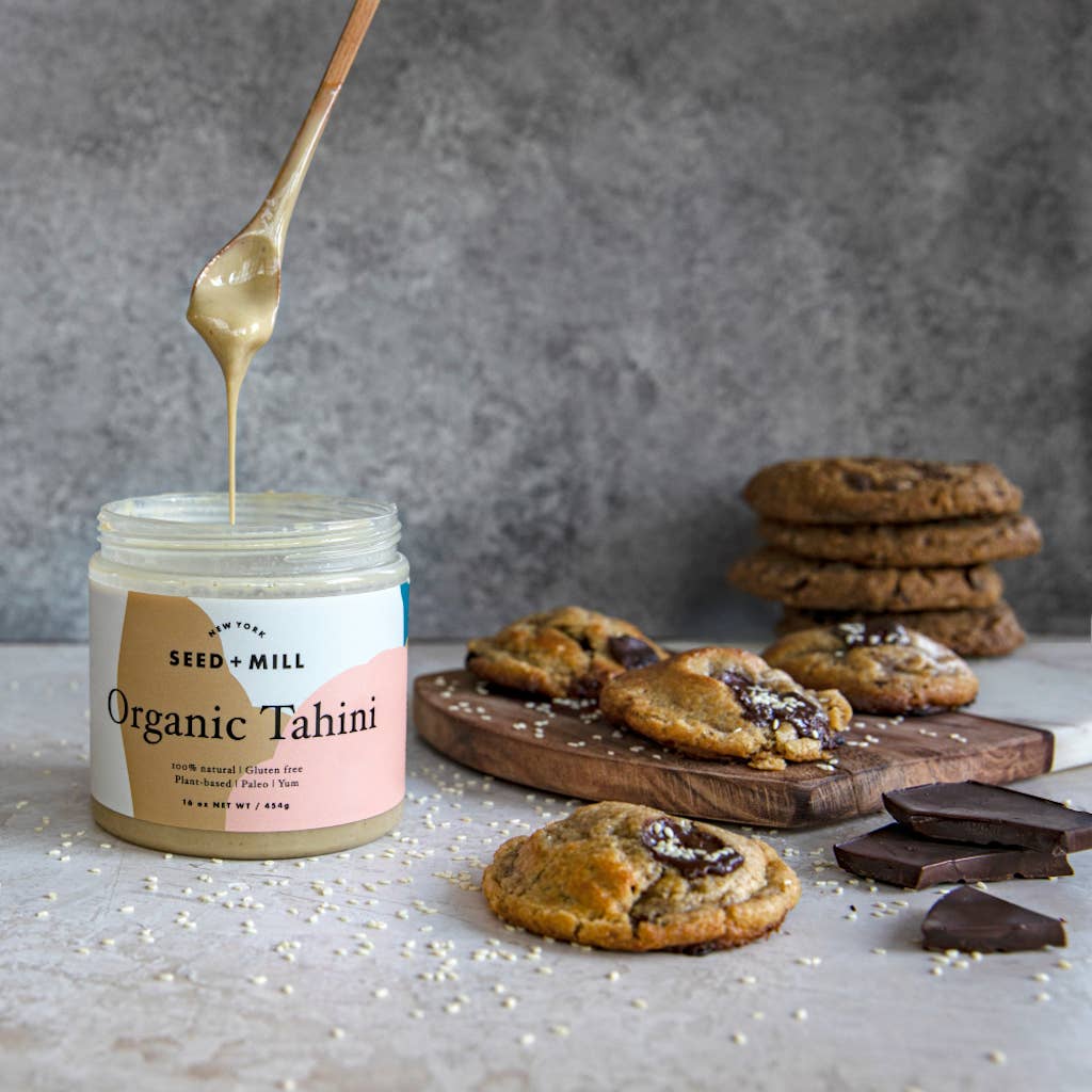 Seed + Mill - Organic Tahini Jar, 16oz - Kosher Sesame Butter