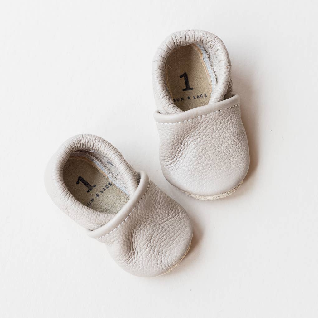 Gender Neutral Baby Shoes in Light Gray