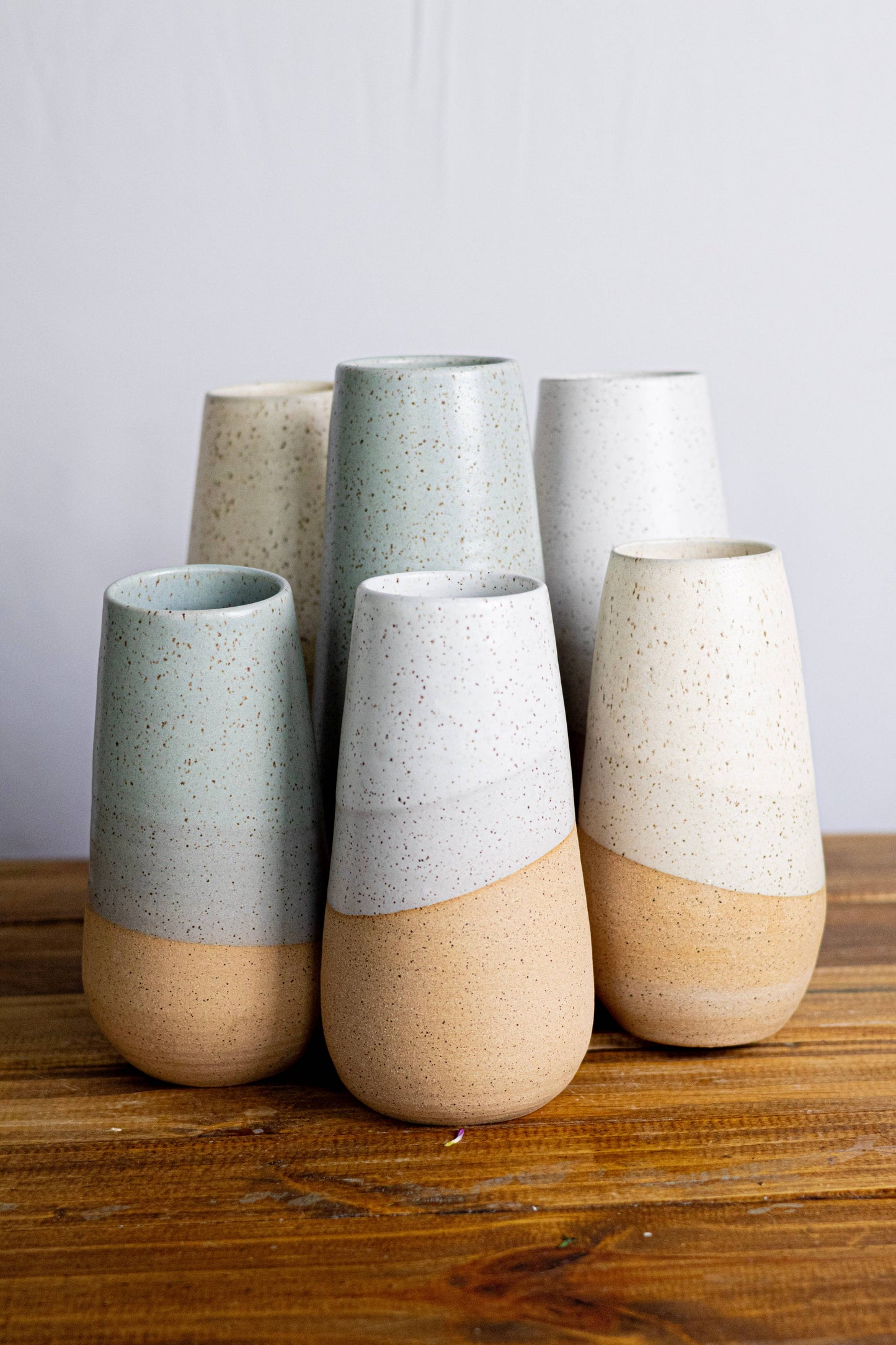 Handmade ceramic Round Bottom vases