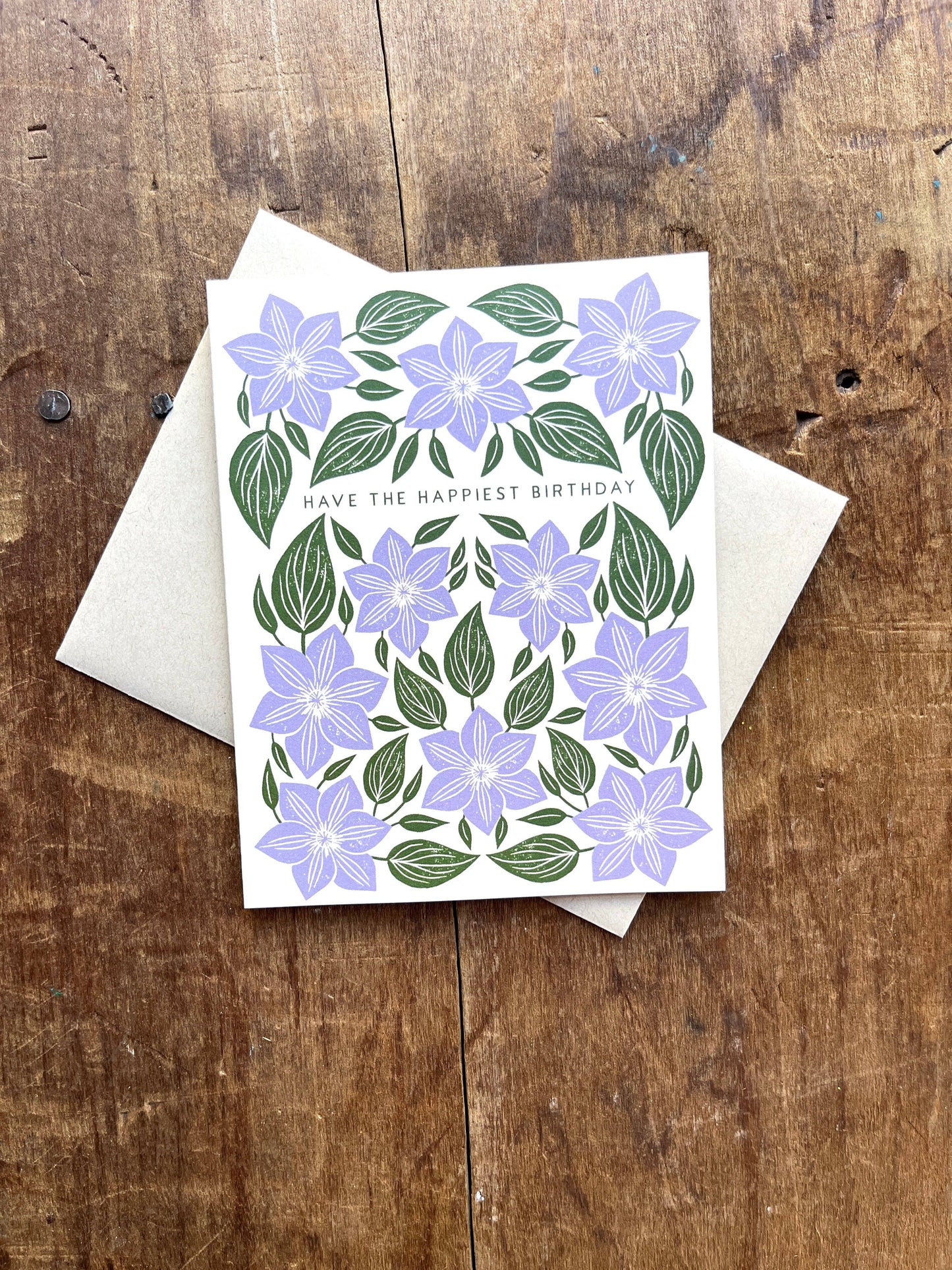 "Have the Happiest Birthday" Greeting Card: Single Card