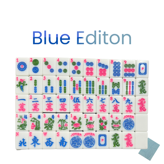 Mahjong Studios - Mahjong Tiles - Blue Edition – American Mahjong Tile Set (166 Tiles) 2-Color Blue