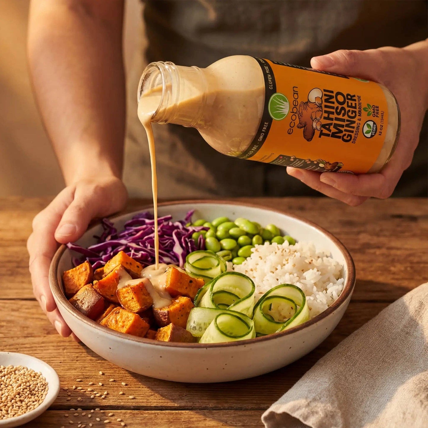 Ecobean - TAHINI MISO GINGER SALAD DRESSING: 6 Pack