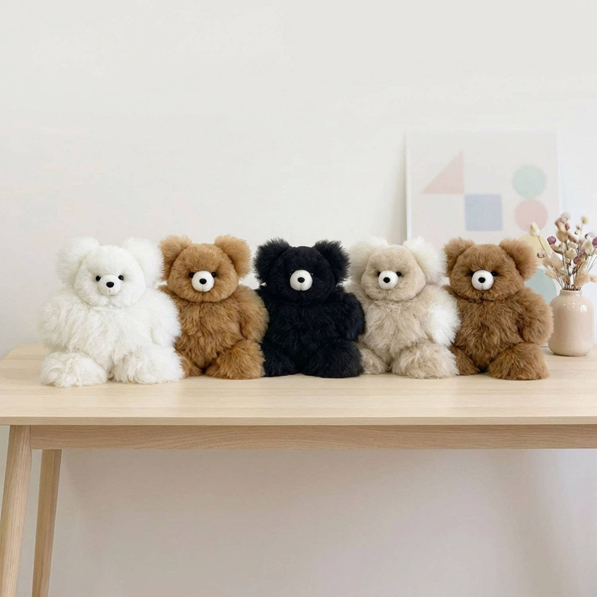 Shupaca Alpaca - 10" Small Alpaca Stuffed Animal - Bear: Beige