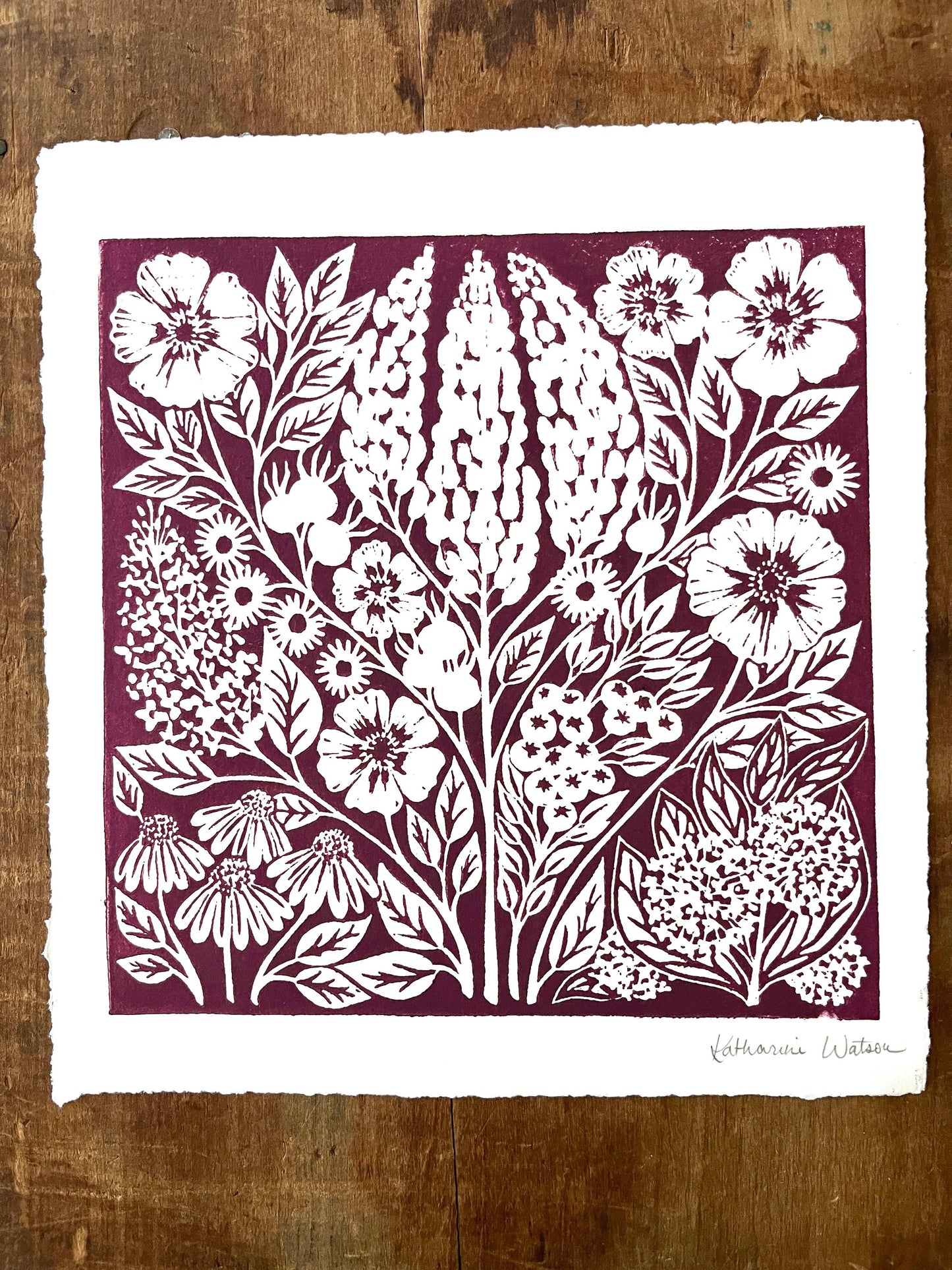 Hand Block Printed Art Print - No. 633