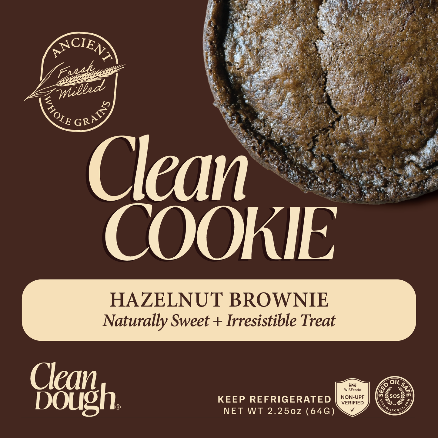 Clean Dough - Hazelnut Brownie Clean Cookie