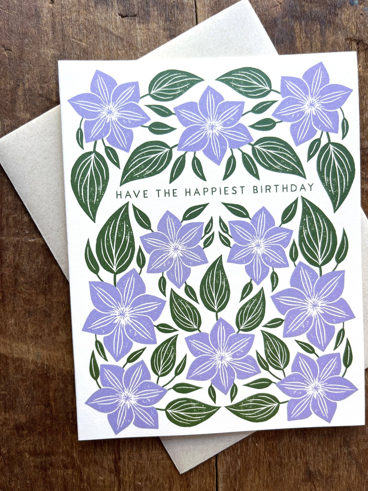 "Have the Happiest Birthday" Greeting Card: Single Card