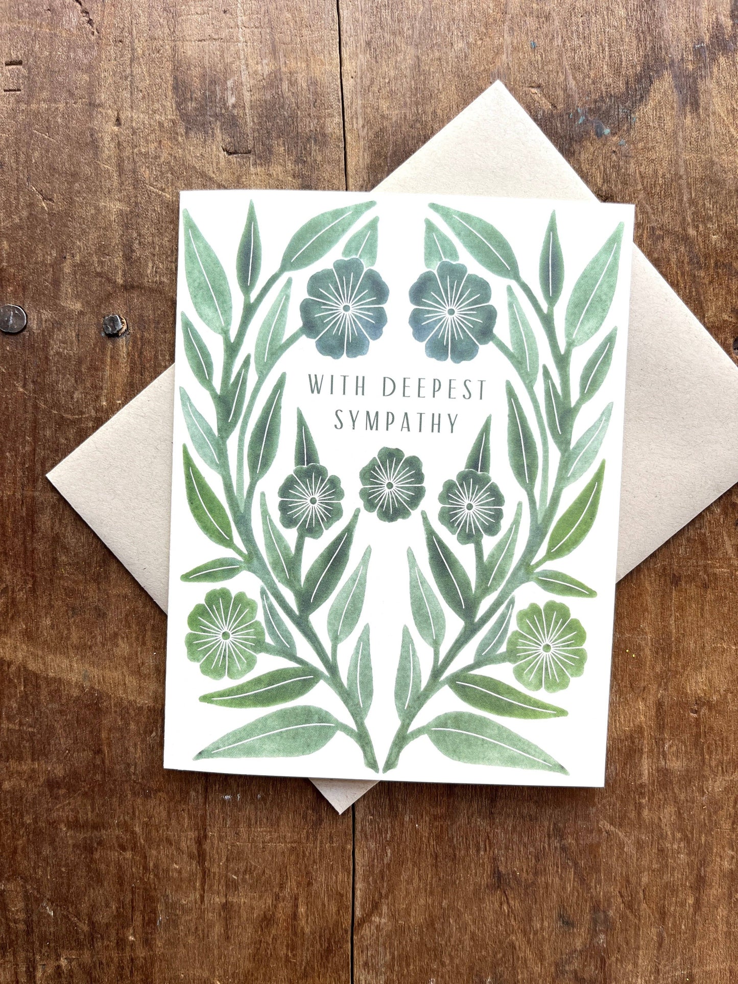 Greeting Card "With Deepest Sympathy,"