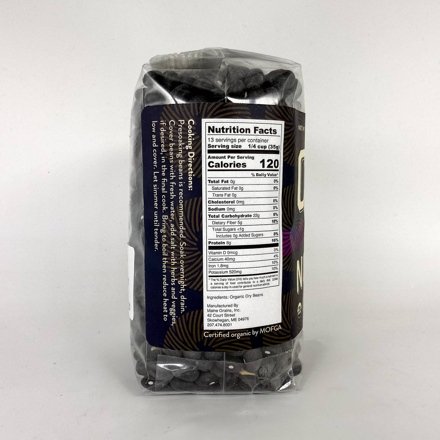 Maine Grains Organic Black Beans (1 lb)