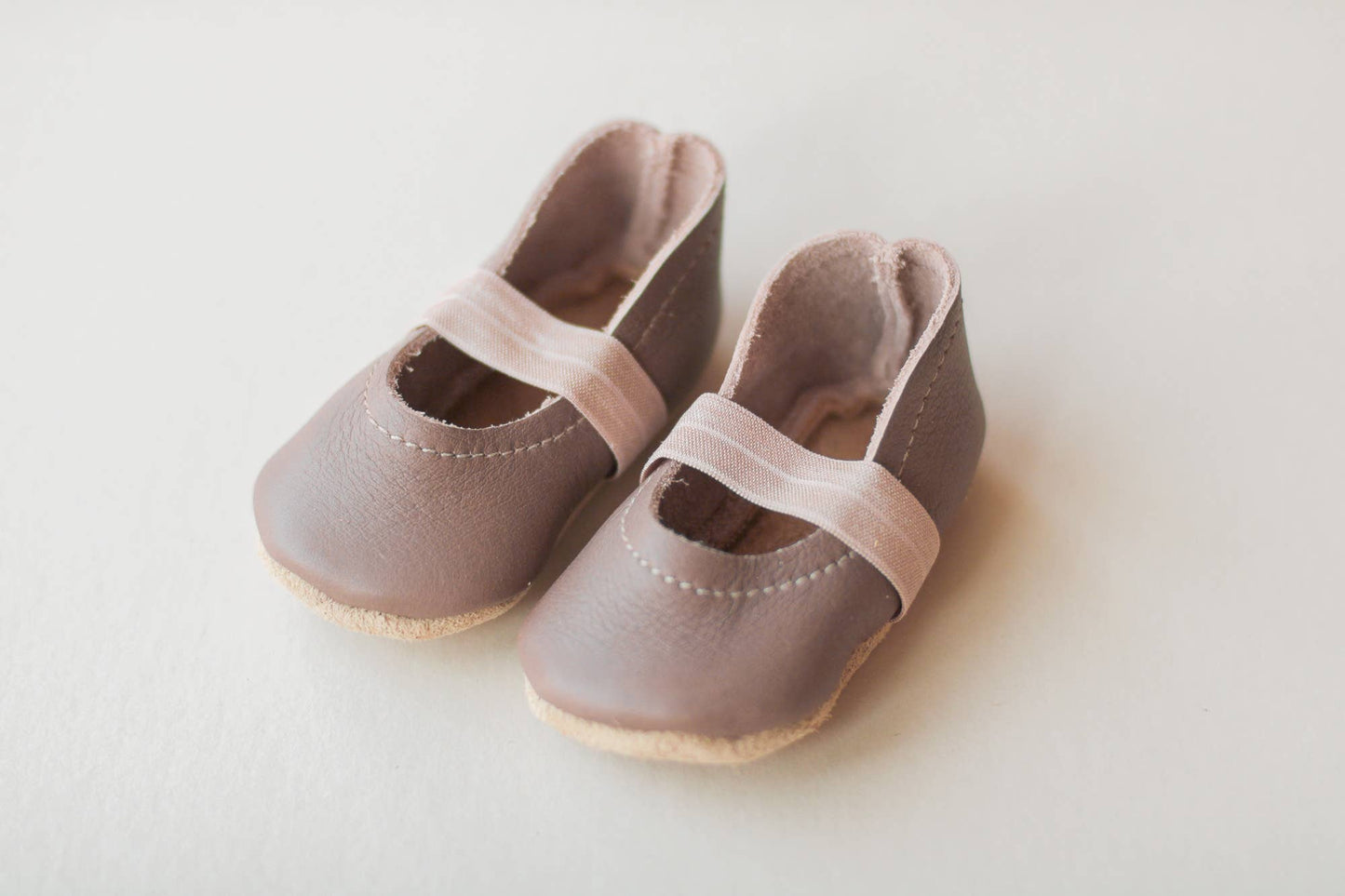 Baby Leather Mary Janes in Clay | Baby Girl Shoes