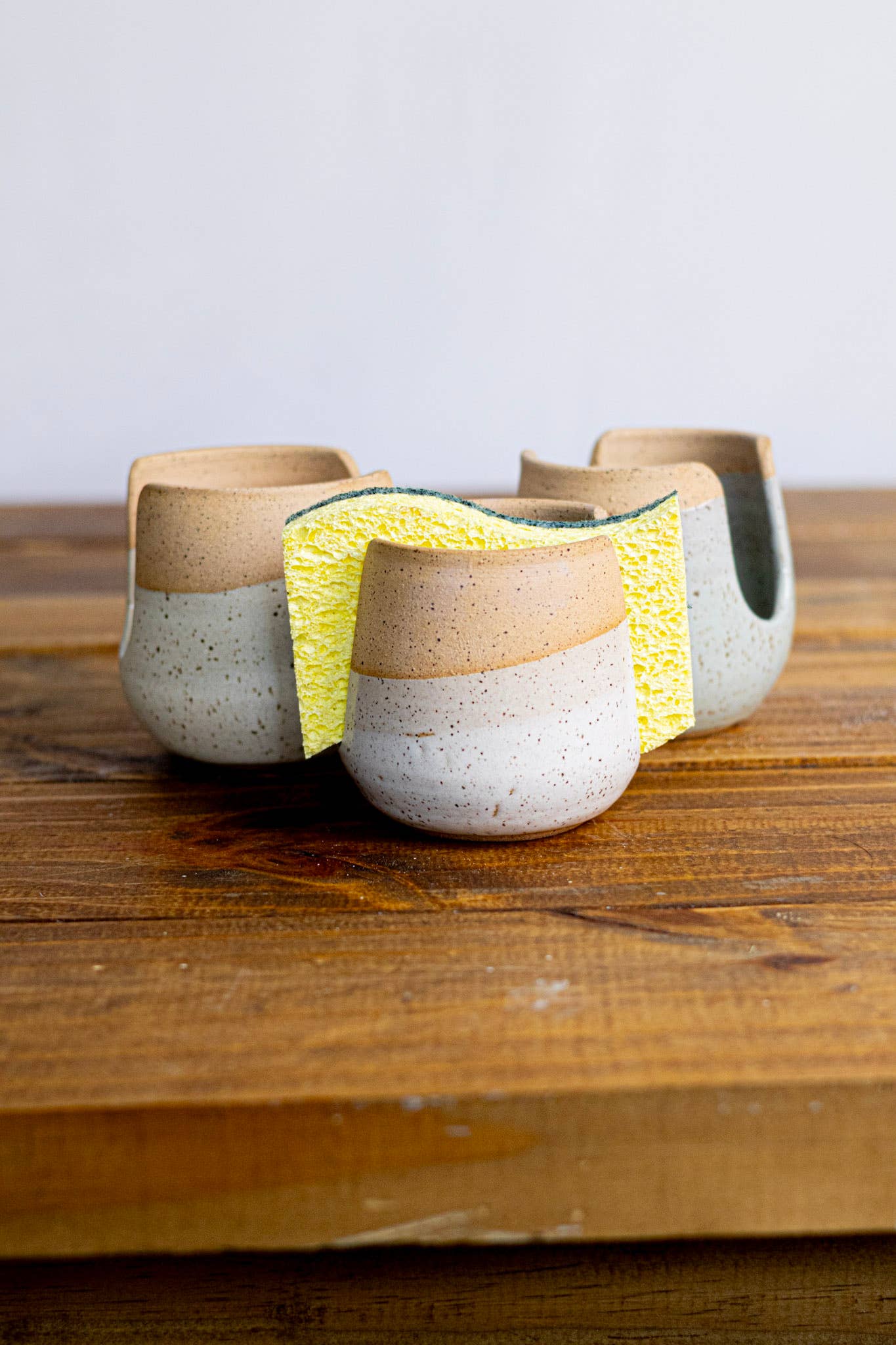 Handmade Ceramic Sponge Holder – Modern Sink Accessory