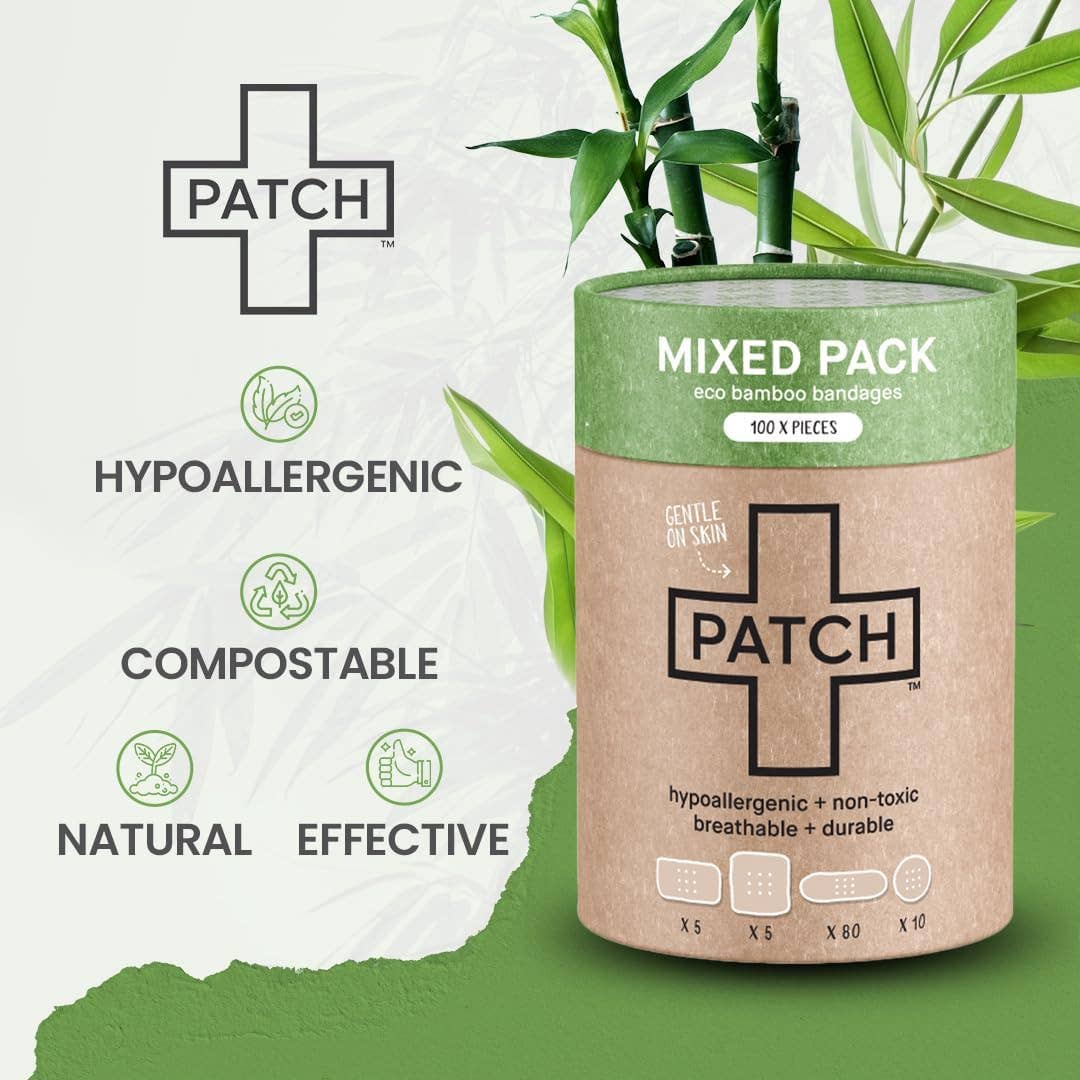 PATCH - Eco First Aid - PATCH MIXED PACK - 100 Assorted Size Bandages