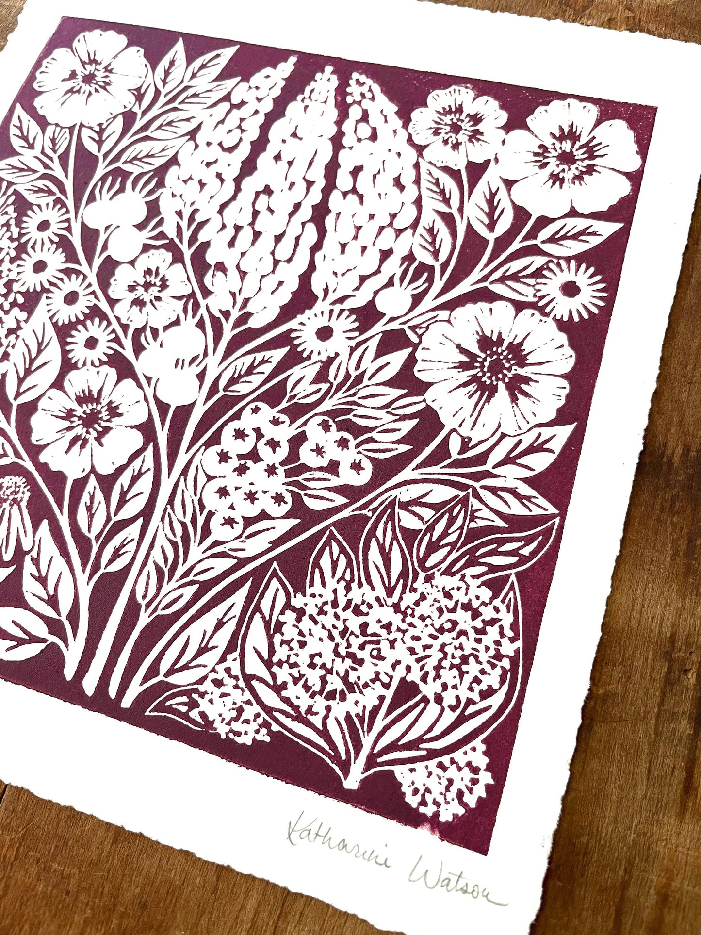 Hand Block Printed Art Print - No. 633