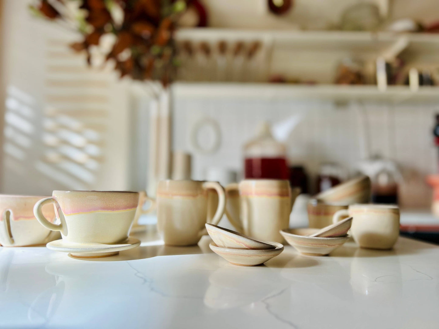 Medium Sloped Ceramic Bowls-Handmade ceramic cereal bowls