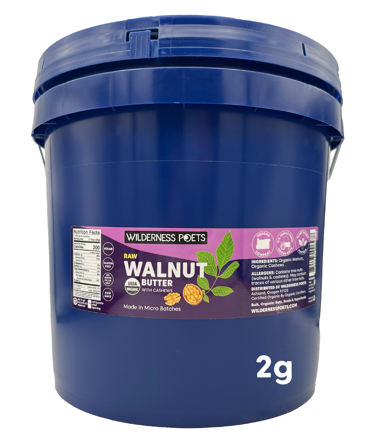 Walnut Butter, Raw - Organic (8 oz)