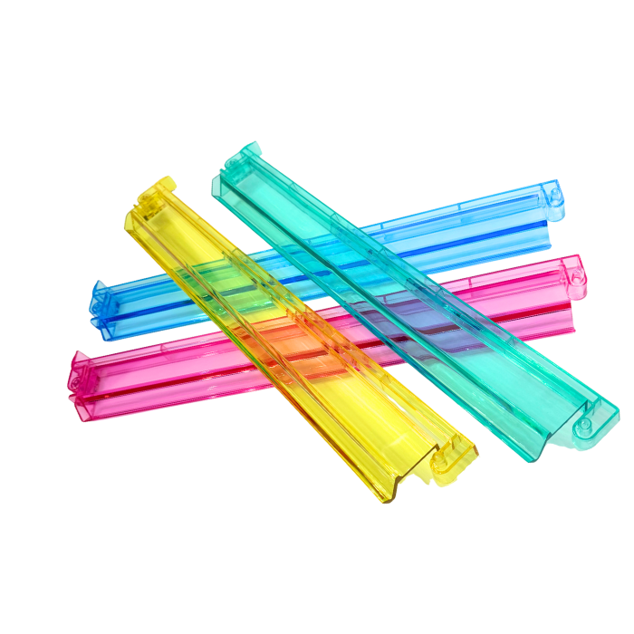 Mahjong Studios - Mahjong Rack and Pusher Set of 4 - Multi Colors Blue Purple Red Green Clear: Clear