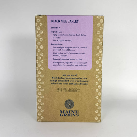 Maine Grains Black Nile Barley (180 g)