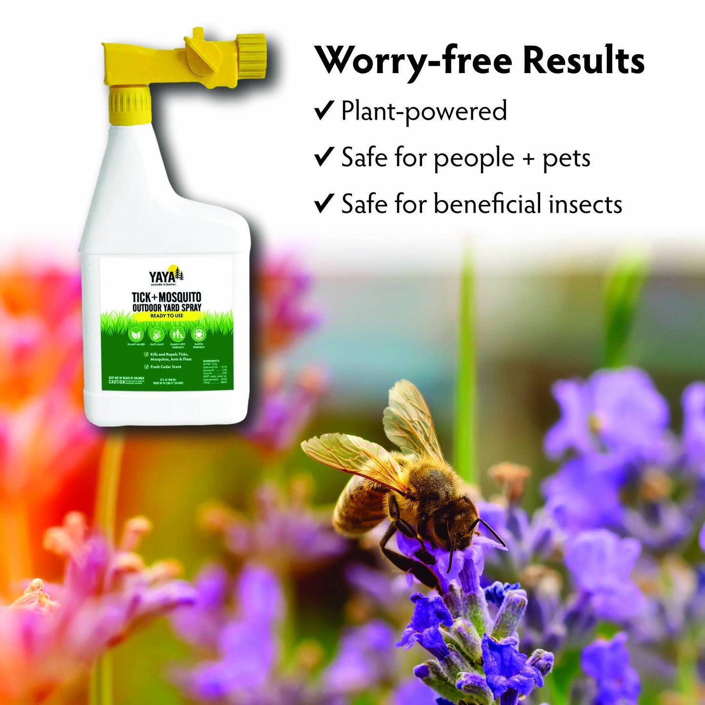 YAYA Organics - YAYA Tick + Mosquito Outdoor Yard Spray - Ready to Use