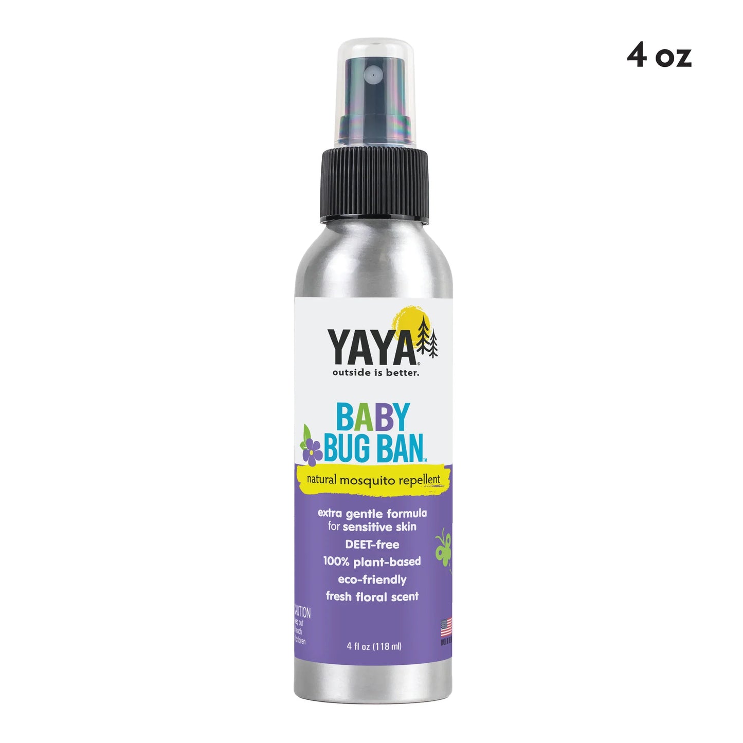 YAYA BABY BUG BAN Natural Bug Repellent (4 oz)