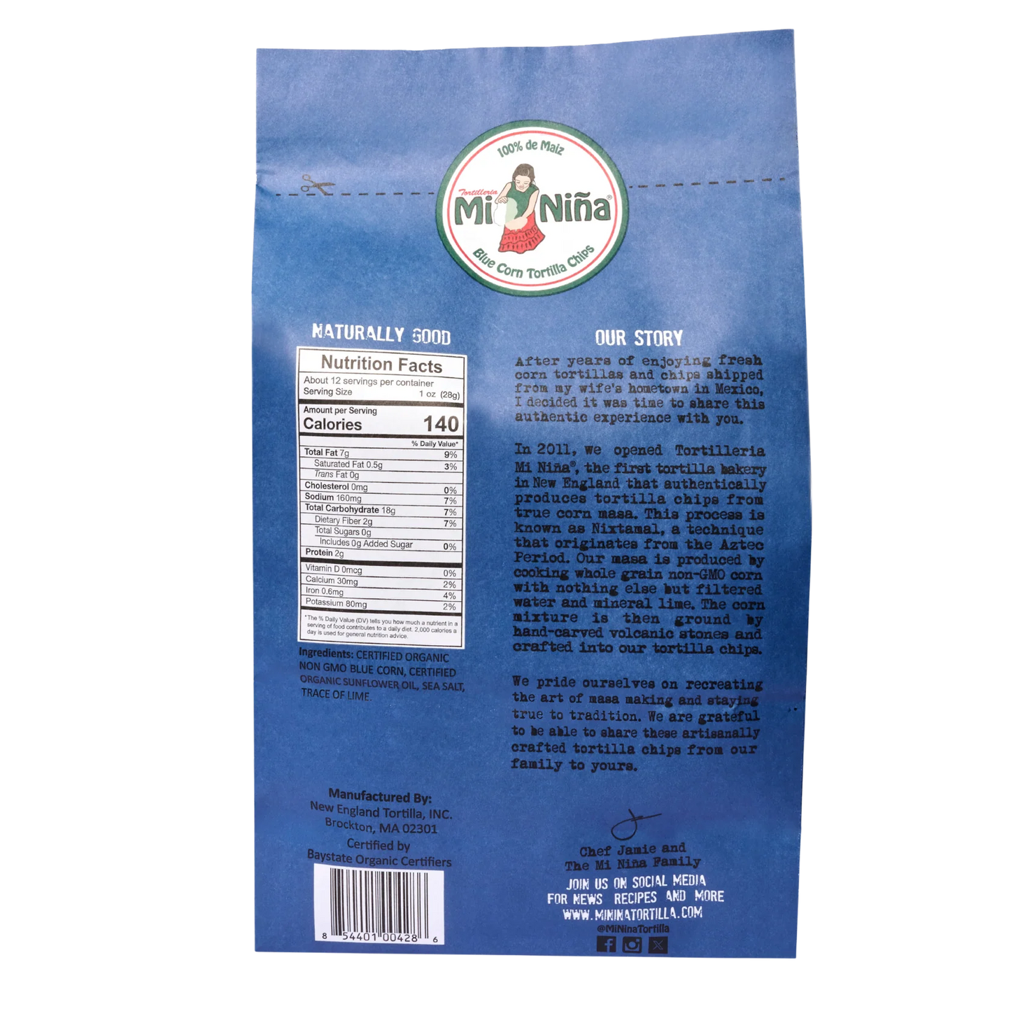Tortilla Chips, Blue Corn - Organic (12 oz)