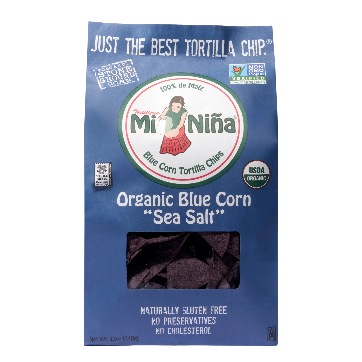 Tortilla Chips, Blue Corn - Organic (12 oz)