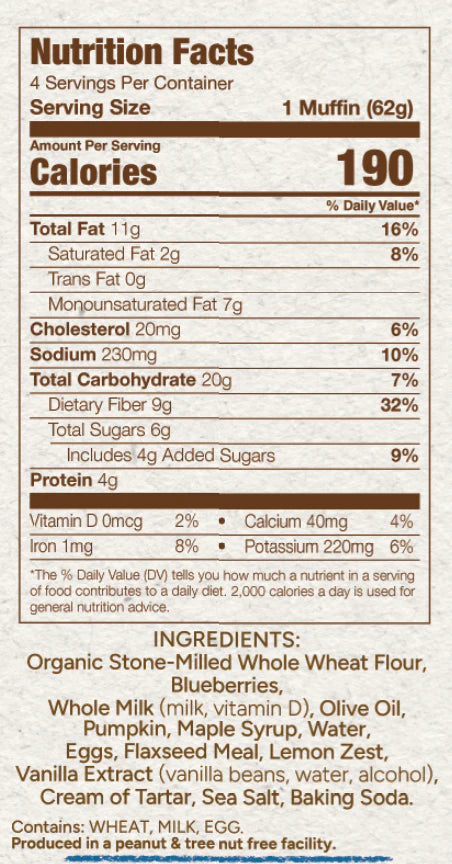 Muffins, Loaded Blueberry (4 pack)