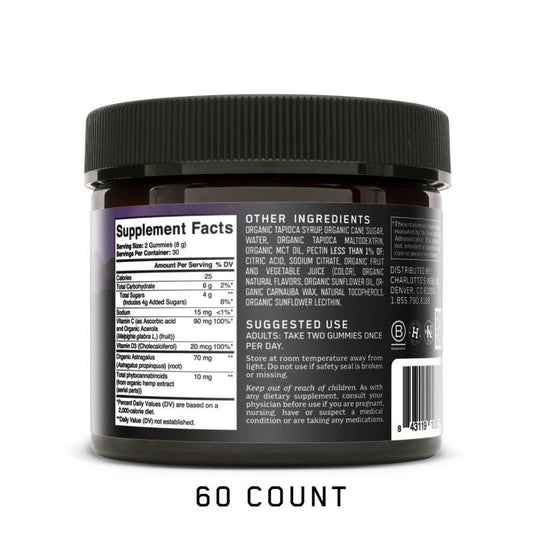 Charlotte's Web 10 mg Hemp Extract-infused Gummies - Immunity, Lemon Lime (60 gummies)