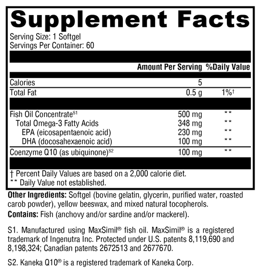 CoQmax Omega 100 mg (60 softgels)