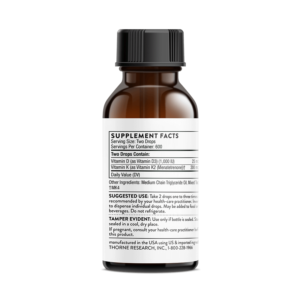 Vitamin D + K2 (1 oz) - Thorne