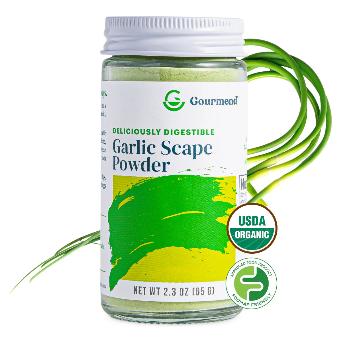 Garlic Scape Powder - Low FODMAP, Organic (2.3 oz)