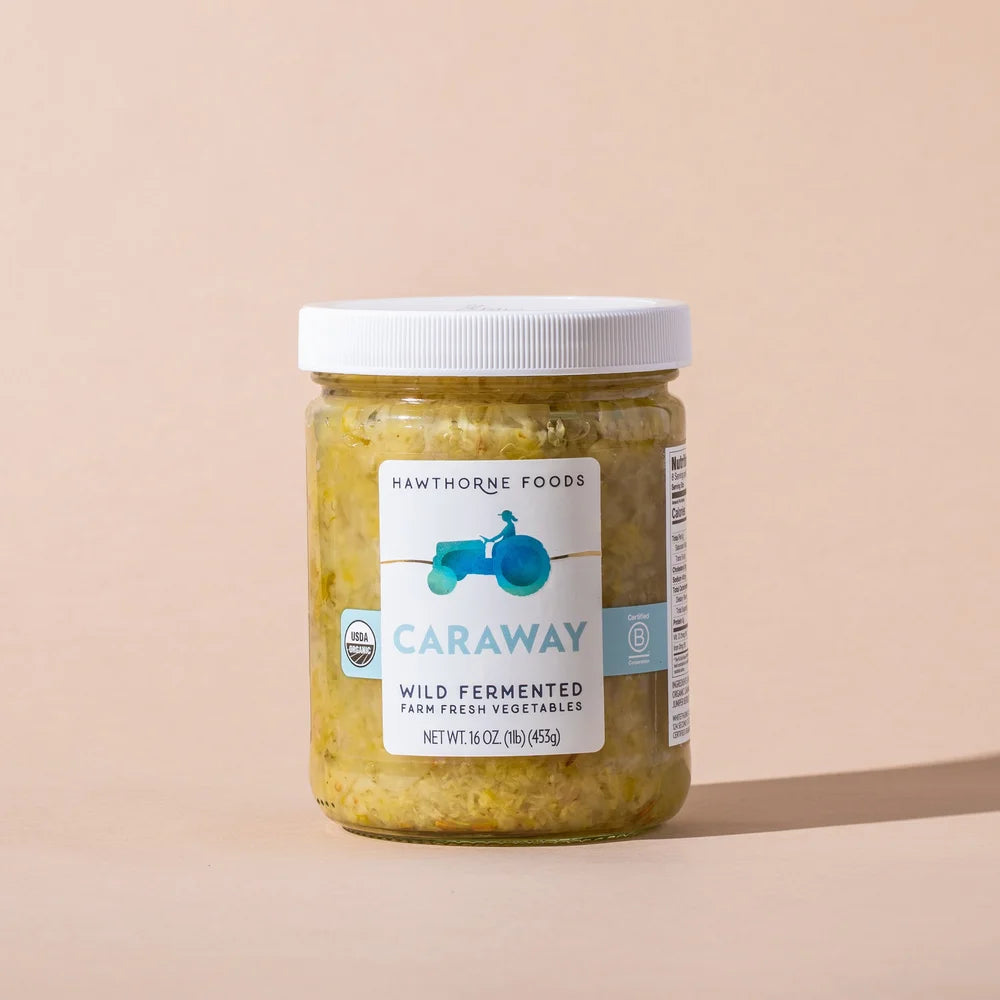 Sauerkraut, Caraway - Wild Fermented, Organic (16 oz)