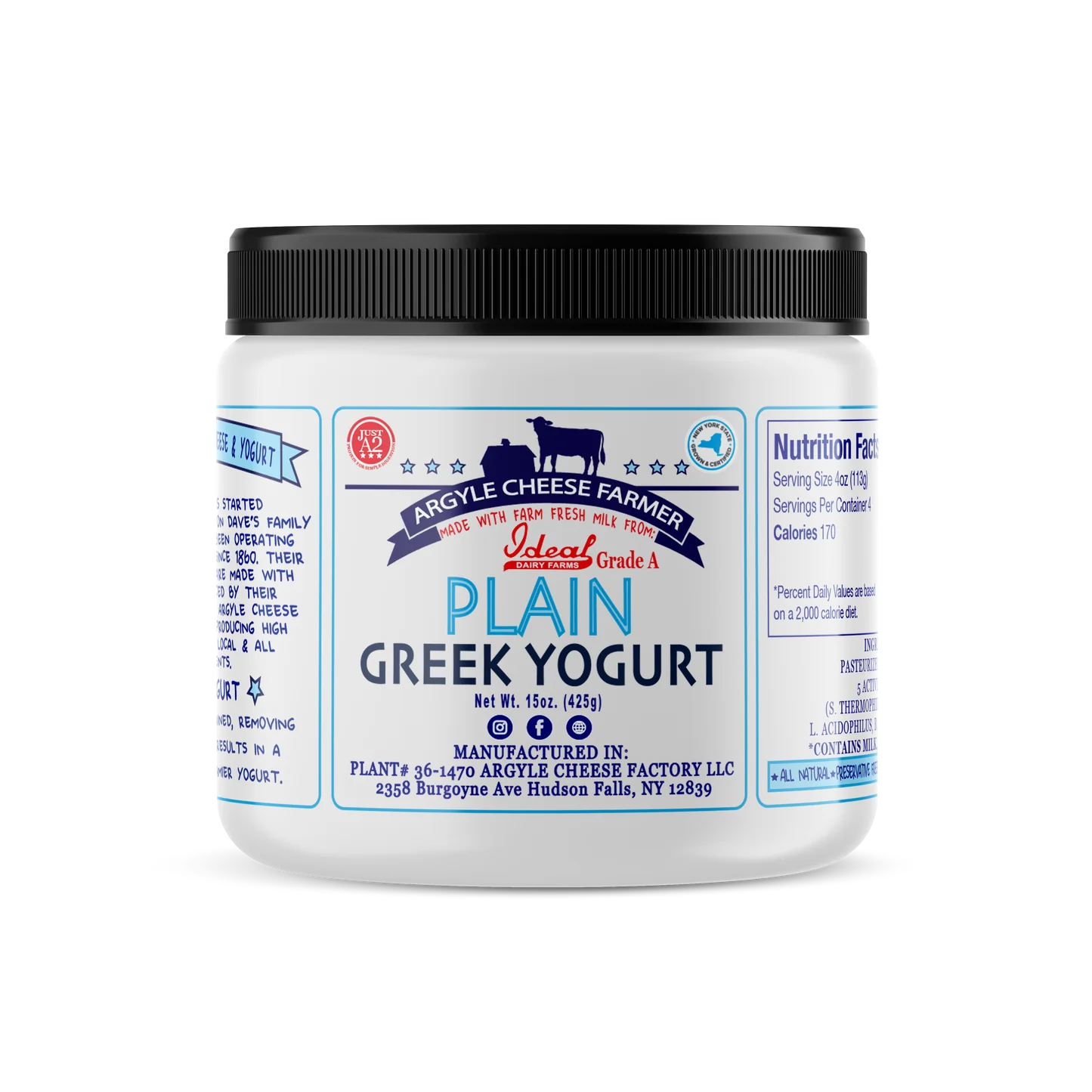 Yogurt - Plain Greek (15 oz)