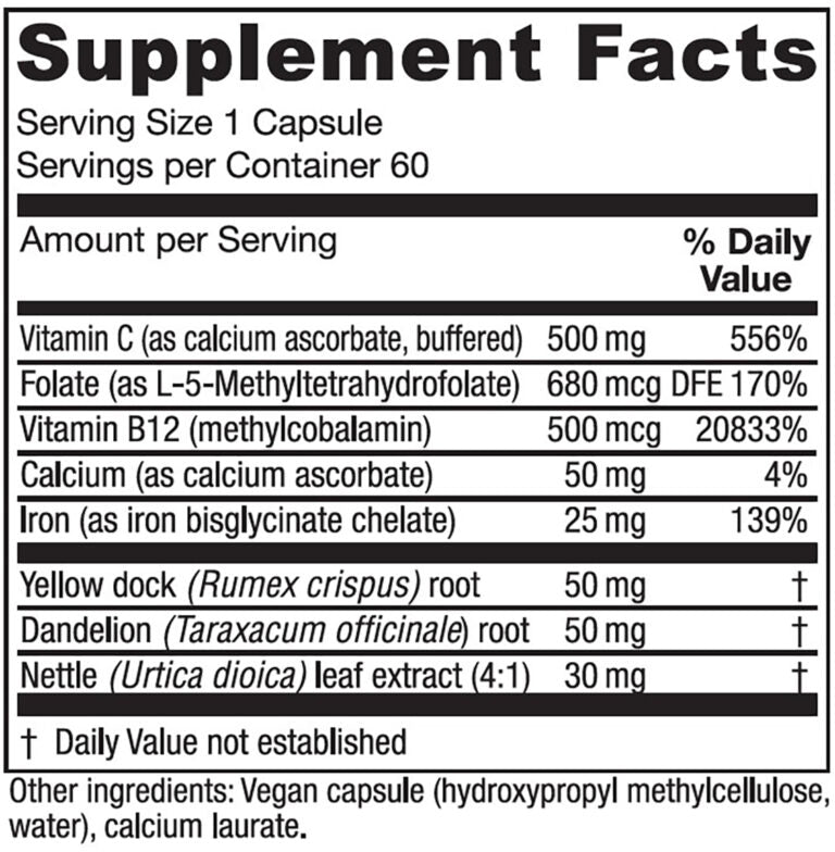 Iron Extra (60 veg caps) - Vitanica