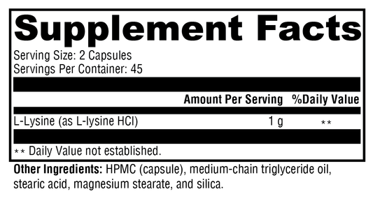 L-Lysine (90 veg caps)