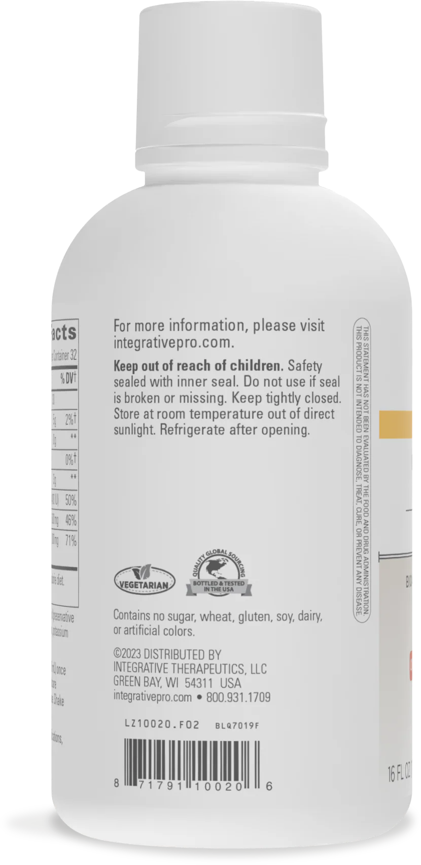 Liquid Calcium Magnesium, 2:1 Ca/Mg Ratio Orange-Vanilla (16 fl oz)